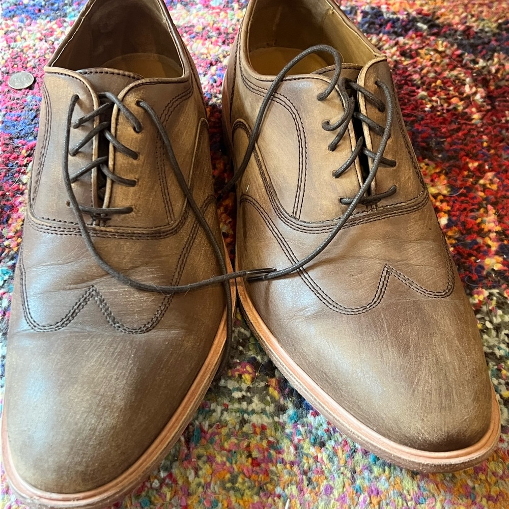 Johnston & Murphy CHAMBLISS WINGTIP 27-1410 Brown Full Grain Oxfords Men's 13M